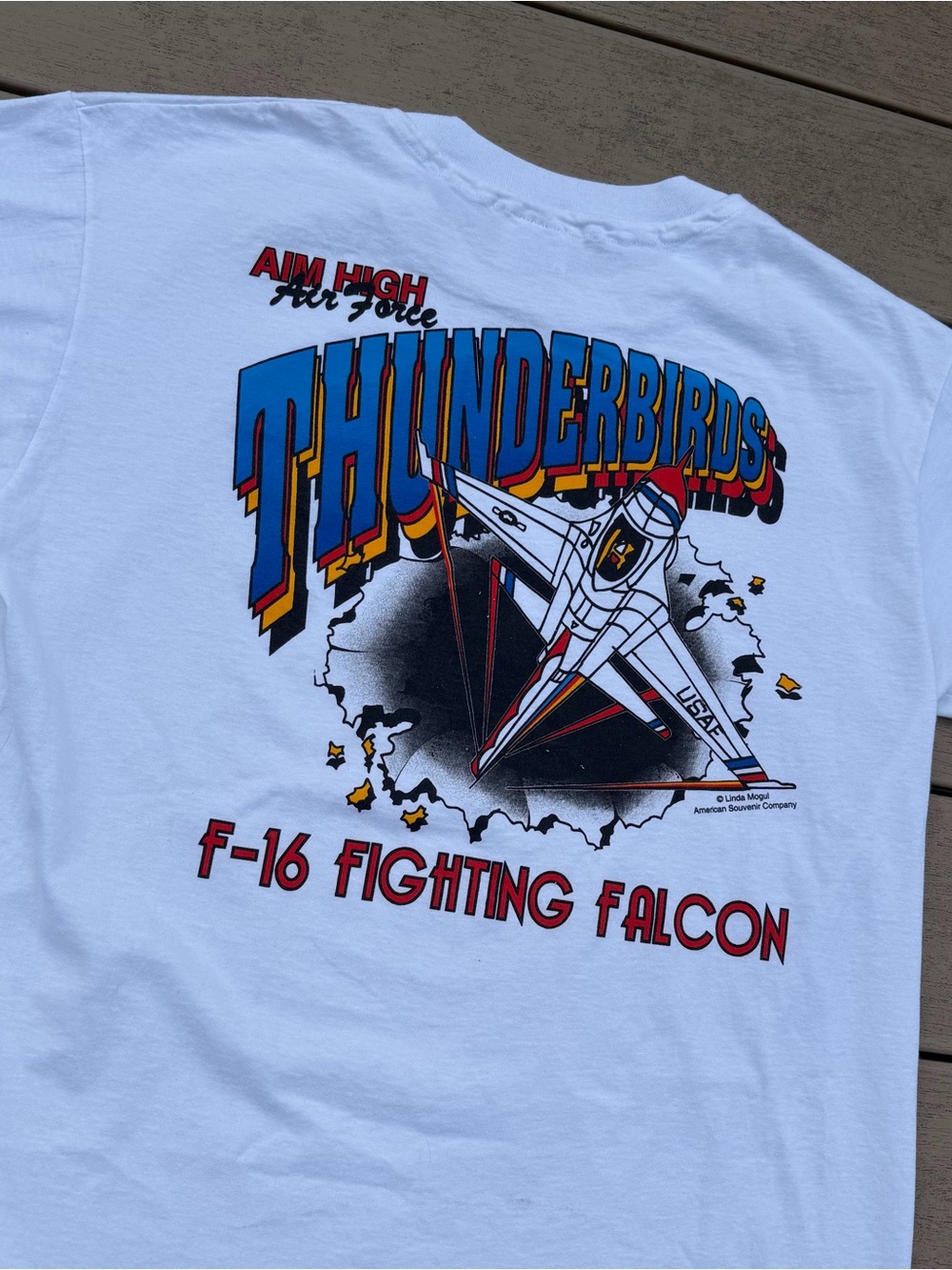 Vintage 90s USAF Thunderbirds Single Stitch T-Shirt Men’s Large Made in USA - Picture 4 of 8